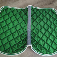 Satin Quilt Jumper Pad, 2x piping *vgc, clean, puckers, mnr hair, rubs, threads, curled edges, puckers
