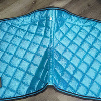 Quilt Dressage Pad, 2x piping *vgc, dirt, mnr stains, hair, faded, curled edges, puckers, threads
