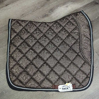 Quilt Dressage Saddle Pad, 2x piping *vgc, clean, mnr hair, snags, dirt, threads, rubs, stains, pills
