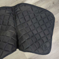 Quilt Dressage Saddle Pad, 2x piping *vgc, clean, mnr hair, snags, dirt, threads, rubs, stains, pills
