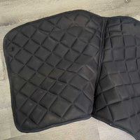 Quilt Dressage Saddle Pad, 2x piping *vgc, clean, mnr hair, snags, dirt, threads, rubs, stains, pills
