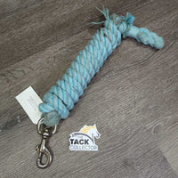 Cotton Lead Rope *gc/fair, clean?, stained, faded, pills, snags, frays, residue stains, frays, rubs

