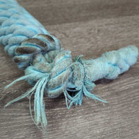 Cotton Lead Rope *gc/fair, clean?, stained, faded, pills, snags, frays, residue stains, frays, rubs
