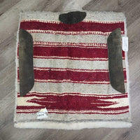 Thick Fleece Lined Western Pad *vgc, clean, pills, shrunk?, rubs, mnr hair
