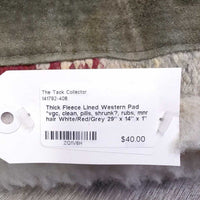 Thick Fleece Lined Western Pad *vgc, clean, pills, shrunk?, rubs, mnr hair

