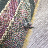 Fleece Lined Western Pad *gc, clean, faded, clumpy, curled edges, mnr pills, threads, hair, hole, stains
