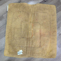 Fleece Lined Western Pad *gc, clean, faded, clumpy, curled edges, mnr pills, threads, hair, hole, stains
