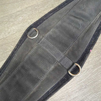Nylon Web Roper Cinch, Neoprene Velcro Back Liner, 2x D Rings *gc, clean, curled/folded edges, rust, puckers

