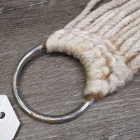 15 Cotton String Cinch, 2x D Rings *gc/fair, stains, rust, hairy, dirt, peeled rings
