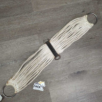 15 Cotton String Cinch, 2x D Rings *gc/fair, stains, rust, hairy, dirt, peeled rings
