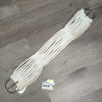 15 Nylon String Cinch *gc, stains, rust, NO Center Strap, clean, older

