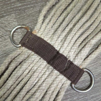 15 Cotton String Cinch, 2x D Rings *gc/fair, rusty, peeled, dirty, hairy, rubs, stains, dingy, older
