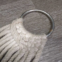 15 Cotton String Cinch, 2x D Rings *gc/fair, rusty, peeled, dirty, hairy, rubs, stains, dingy, older
