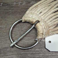 15 Cotton String Cinch, 2x D Rings *gc, stains, rust, dirty, hairy, rubs, snags, older
