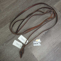 Split Reins *gc/fair, dry, stiff, twisted, creases, NO screws or ties
