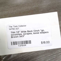 Thin 1.5" Wide Back Cinch *gc, scratches, scrapes, loose keepers
