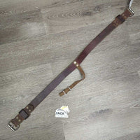 Thick 1.5"W Leather Back Cinch, Center Strap, Conway Buckle *vgc, clean, mnr dusty, stains, scratches & scrapes
