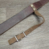 Thick 1.5"W Leather Back Cinch, Center Strap, Conway Buckle *vgc, clean, mnr dusty, stains, scratches & scrapes
