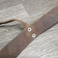 Thick 1.5"W Leather Back Cinch, Center Strap, Conway Buckle *vgc, clean, mnr dusty, stains, scratches & scrapes
