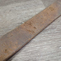 Thick 1.5" W Leather Back Cinch, center strap, conway buckle *vgc, clean, mnr residue, rubs, scrapes, dents, scratches & stains
