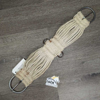 27 Cotton String Cinch, 2x D Rings *gc, clean, hairy, rust, dirty, stains, rubs, frays
