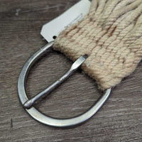27 Cotton String Cinch, 2x D Rings *gc, clean, hairy, rust, dirty, stains, rubs, frays
