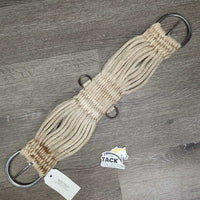 27 Cotton String Cinch, 2x D Rings *gc, clean, hairy, rust, dirty, stains, rubs, frays
