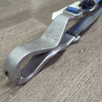 Aluminum Nutcracker & Nylon Web Cribbing Collar *gc/fair, dirty, rubs, frays, oxidiized, stains, missing & sharp grommets, rust, older
