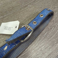Aluminum Nutcracker & Nylon Web Cribbing Collar *gc/fair, dirty, rubs, frays, oxidiized, stains, missing & sharp grommets, rust, older
