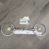 Thin Western Snaffle Bit, Tooled Center Conchos *gc, stains, clean, scuffs, scratches, residue
