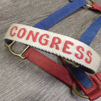 Thick Stiff Nylon Halter "Congress 1990" *vgc, mnr dirt, edge rubs, stains & rubs
