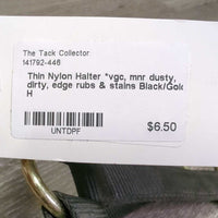 Thin Nylon Halter *vgc, mnr dusty, dirty, edge rubs & stains

