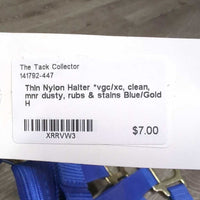 Thin Nylon Halter *vgc/xc, clean, mnr dusty, rubs & stains
