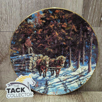 "Winter Logging" #352/5000 by Georgia Jarvis Decorative Plate *xc
