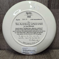 The Austrian Lipizzaner by Susie Whitcombe #297F Decorative Plate *vgc, rubs
