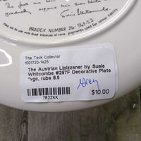 The Austrian Lipizzaner by Susie Whitcombe #297F Decorative Plate *vgc, rubs
