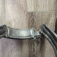 Wide Padded/Rsd Crank Noseband, Flash *gc, clean, rubs, scuffs, film, dry, stiff

