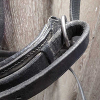Wide Padded/Rsd Crank Noseband, Flash *gc, clean, rubs, scuffs, film, dry, stiff
