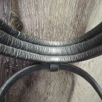 Wide Padded/Rsd Crank Noseband, Flash *gc, clean, rubs, scuffs, film, dry, stiff
