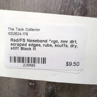 Rsd/FS Noseband *vgc, mnr dirt, scraped edges, rubs, scuffs, dry, stiff
