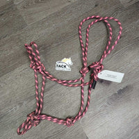 Thick Stiff Nylon Rope Halter, rubber end *vgc/xc, clean, mnr rubs, snags & stains
