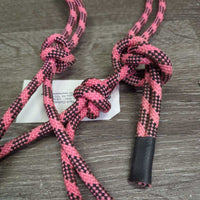 Thick Stiff Nylon Rope Halter, rubber end *vgc/xc, clean, mnr rubs, snags & stains
