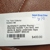 Synthetic? Leather Racing - Exercise Saddle *Like New, mnr dents & dusty underside flaps
