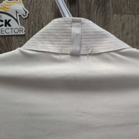 JUNIORS LS Show Shirt, snap collar *gc, puckers, rubs, pills, faded tag, older
