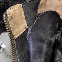 Paddock Boots, zips *vgc/fair mnr dirt, scuffs, scratches & toe dents, v.torn inside seams
