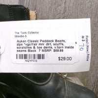 Paddock Boots, zips *vgc/fair mnr dirt, scuffs, scratches & toe dents, v.torn inside seams
