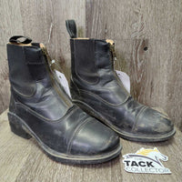 Paddock Boots, Zips *gc/fair, dirty, film, dented & folded toes, film, scuffs
