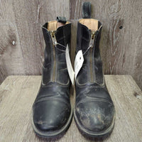 Paddock Boots, Zips *gc/fair, dirty, film, dented & folded toes, film, scuffs
