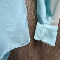LS Sun Show Shirt, 1/2 Snap Up, snap collar, Mesh Sleeves *vgc, mnr threads, stains
