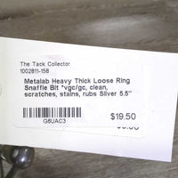 Heavy Thick Loose Ring Snaffle Bit *vgc/gc, clean, scratches, stains, rubs

